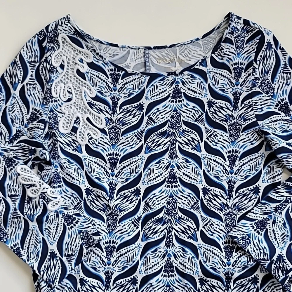 Lilly Pulitzer Marlowe Dress Resort White A Mermaids Tail, Size M - Picture 2 of 14
